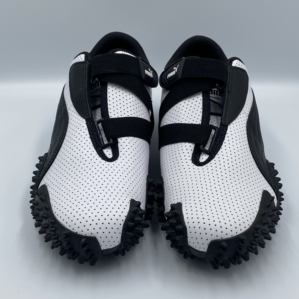PUMA Mostro Perf White Black Perforated Leather Strap Sneakers Mens 11 397331-01 - Picture 3 of 7